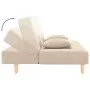 Sofá cama de 2 plazas con dos almohadas tela color crema de , Sofás - Ref: Foro24-375890, Precio: 247,90 €, Descuento: %