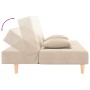 Sofá cama de 2 plazas con dos almohadas tela color crema de , Sofás - Ref: Foro24-375890, Precio: 252,24 €, Descuento: %