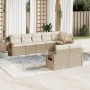 Juego de sofás de jardín con cojines beige 8 pzas ratán PE de , Conjuntos de jardín - Ref: Foro24-3252755, Precio: 619,47 €, ...