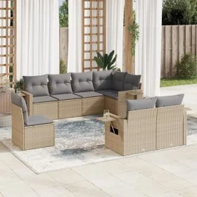 Juego de sofás de jardín con cojines beige 8 pzas ratán PE de , Conjuntos de jardín - Ref: Foro24-3252776, Precio: 593,40 €, ...