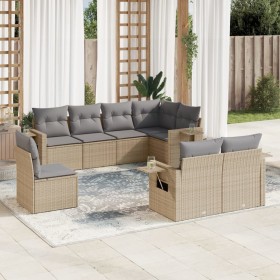 Juego de sofás de jardín con cojines beige 8 pzas ratán PE de , Conjuntos de jardín - Ref: Foro24-3252776, Precio: 603,63 €, ...