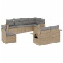 Juego de sofás de jardín con cojines beige 8 pzas ratán PE de , Conjuntos de jardín - Ref: Foro24-3252776, Precio: 603,63 €, ...