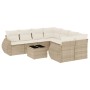 Set de sofás de jardín 9 pzas con cojines ratán sintético beige de , Conjuntos de jardín - Ref: Foro24-3253495, Precio: 665,1...