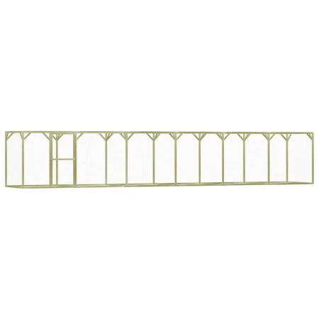 Gallinero de madera de pino impregnada 1,5x9x1,5 m de vidaXL, Jaulas y habitáculos para animales pequeños - Ref: Foro24-27840...