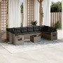 Set de sofás de jardín 11 pzas y cojines ratán sintético gris de , Conjuntos de jardín - Ref: Foro24-3253017, Precio: 649,55 ...