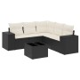 Set de sofás de jardín 6 piezas y cojines ratán sintético negro de , Conjuntos de jardín - Ref: Foro24-3254893, Precio: 388,4...
