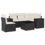 Set de sofás de jardín 6 piezas y cojines ratán sintético negro de , Conjuntos de jardín - Ref: Foro24-3222575, Precio: 371,1...