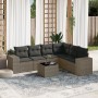 Set de sofás de jardín 7 piezas con cojines ratán PE gris de , Conjuntos de jardín - Ref: Foro24-3222619, Precio: 435,55 €, D...