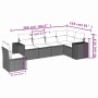 Set de sofás de jardín 6 piezas y cojines ratán sintético negro de , Conjuntos de jardín - Ref: Foro24-3222625, Precio: 354,4...