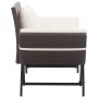 Banco de jardín con cojines ratán sintético marrón 176 cm de vidaXL, Bancos de jardín - Ref: Foro24-46231, Precio: 234,85 €, ...