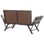 Banco de jardín con cojines ratán sintético marrón 176 cm de vidaXL, Bancos de jardín - Ref: Foro24-46231, Precio: 234,85 €, ...