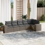 Set de muebles de jardín 6 pzas y cojines ratán sintético gris de , Conjuntos de jardín - Ref: Foro24-3222589, Precio: 389,35...