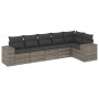 Set de muebles de jardín 6 pzas y cojines ratán sintético gris de , Conjuntos de jardín - Ref: Foro24-3222589, Precio: 389,35...