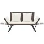 Banco de jardín con cojines ratán sintético marrón 176 cm de vidaXL, Bancos de jardín - Ref: Foro24-46231, Precio: 218,95 €, ...