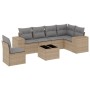 Set sofás de jardín 7 piezas y cojines ratán sintético beige de , Conjuntos de jardín - Ref: Foro24-3222638, Precio: 451,00 €...