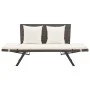 Banco de jardín con cojines ratán sintético marrón 176 cm de vidaXL, Bancos de jardín - Ref: Foro24-46231, Precio: 218,95 €, ...