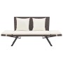 Banco de jardín con cojines ratán sintético marrón 176 cm de vidaXL, Bancos de jardín - Ref: Foro24-46231, Precio: 234,85 €, ...