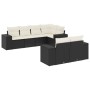 Set de comedor de jardín 7 pzas y cojines ratán sintético negro de , Conjuntos de jardín - Ref: Foro24-3222805, Precio: 464,0...