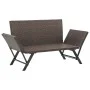 Banco de jardín con cojines ratán sintético marrón 176 cm de vidaXL, Bancos de jardín - Ref: Foro24-46231, Precio: 218,95 €, ...