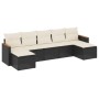 Set de comedor de jardín 7 pzas y cojines ratán sintético negro de , Conjuntos de jardín - Ref: Foro24-3258633, Precio: 383,1...