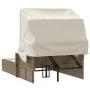 Double sun lounger with hood and beige synthetic rattan cushions by , Loungers - Ref: Foro24-365810, Price: 347,67 €, Discoun...