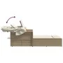 Doppelte Sonnenliege mit Verdeck und beigen synthetischen Rattankissen von , Liegen - Ref: Foro24-365810, Preis: 347,67 €, Ra...
