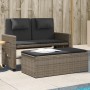 Sillón reclinable de jardín con cojines ratán sintético gris de , Bancos de jardín - Ref: Foro24-365819, Precio: 253,87 €, De...