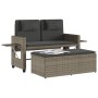 Sillón reclinable de jardín con cojines ratán sintético gris de , Bancos de jardín - Ref: Foro24-365819, Precio: 253,87 €, De...