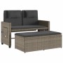 Sillón reclinable de jardín con cojines ratán sintético gris de , Bancos de jardín - Ref: Foro24-365819, Precio: 253,87 €, De...