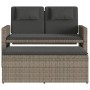 Sillón reclinable de jardín con cojines ratán sintético gris de , Bancos de jardín - Ref: Foro24-365819, Precio: 253,87 €, De...