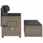 Sillón reclinable de jardín con cojines ratán sintético gris de , Bancos de jardín - Ref: Foro24-365819, Precio: 253,87 €, De...
