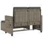 Sillón reclinable de jardín con cojines ratán sintético gris de , Bancos de jardín - Ref: Foro24-365819, Precio: 253,87 €, De...