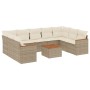 Juego de sofás jardín con cojines beige 10 pzas ratán sintético de , Conjuntos de jardín - Ref: Foro24-3258684, Precio: 691,3...