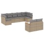 Set de sofás de jardín 9 pzas con cojines ratán sintético beige de , Conjuntos de jardín - Ref: Foro24-3258692, Precio: 599,1...