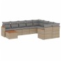 Juego de sofás jardín con cojines beige 10 pzas ratán sintético de , Conjuntos de jardín - Ref: Foro24-3258720, Precio: 644,2...