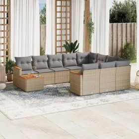 11-teiliges Gartensofa-Set mit beigen synthetischen Rattankissen von , Gartensets - Ref: Foro24-3258769, Preis: 655,44 €, Rab...