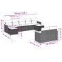 Set de muebles de jardín 9 pzas y cojines ratán sintético gris de , Conjuntos de jardín - Ref: Foro24-3258805, Precio: 529,53...