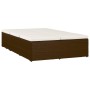 Tumbona convertible con cojín de ratán sintético marrón de vidaXL, Camas para exteriores - Ref: Foro24-46243, Precio: 352,85 ...