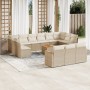 Set sofás de jardín 14 pzas con cojines ratán sintético beige de , Conjuntos de jardín - Ref: Foro24-3258866, Precio: 887,66 ...