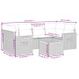 Set de sofás de jardín 7 piezas con cojines ratán PE gris de , Conjuntos de jardín - Ref: Foro24-3259043, Precio: 454,46 €, D...