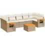 Juego de sofás de jardín con cojines beige 8 pzas ratán PE de , Conjuntos de jardín - Ref: Foro24-3259055, Precio: 540,42 €, ...