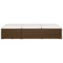 Tumbona convertible con cojín de ratán sintético marrón de vidaXL, Camas para exteriores - Ref: Foro24-46243, Precio: 352,85 ...