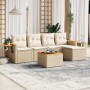 Juego de sofás jardín con cojines 6 pzas ratán sintético beige de , Conjuntos de jardín - Ref: Foro24-3259167, Precio: 426,59...