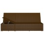 Tumbona convertible con cojín de ratán sintético marrón de vidaXL, Camas para exteriores - Ref: Foro24-46243, Precio: 352,85 ...