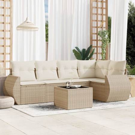 Juego de sofás jardín con cojines 6 pzas ratán sintético beige de , Conjuntos de jardín - Ref: Foro24-3253675, Precio: 454,45...