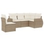 Juego de sofás jardín con cojines 5 pzas ratán sintético beige de , Conjuntos de jardín - Ref: Foro24-3253705, Precio: 402,69...