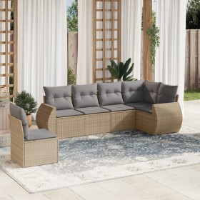 Juego de sofás jardín con cojines 6 pzas ratán sintético beige de , Conjuntos de jardín - Ref: Foro24-3253766, Precio: 432,78...