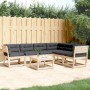 Juego de sofás de jardín 6 pzas con cojines madera maciza pino de , Conjuntos de jardín - Ref: Foro24-3217025, Precio: 601,06...