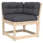 Juego de sofás de jardín 6 pzas con cojines madera maciza pino de , Conjuntos de jardín - Ref: Foro24-3217025, Precio: 601,06...
