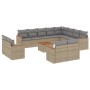 Set sofás de jardín con cojines 13 pzas ratán sintético beige de , Conjuntos de jardín - Ref: Foro24-3258923, Precio: 902,50 ...
